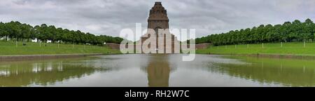 Panorama von einem Denkmal in Leipzig Deutschland Stockfoto