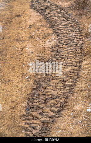 Schmierspuren auf getrocknete Schlamm in Utah Valley Stockfoto