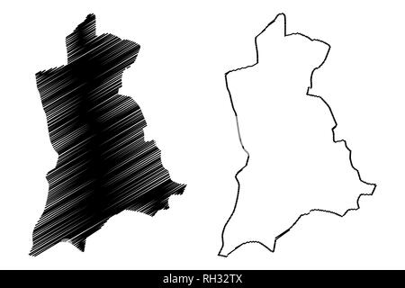 Anambra State (Unterteilungen von Nigeria, Föderierten Staaten von Nigeria) Karte Vektor-illustration, kritzeln Skizze Anambra Karte Stock Vektor