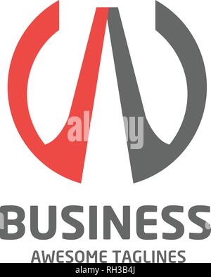 Buchstabe W logo Vector Illustration Vorlage, schreiben einen Trend logo Vektor, kreatives Schreiben AW schreiben Logo Stock Vektor