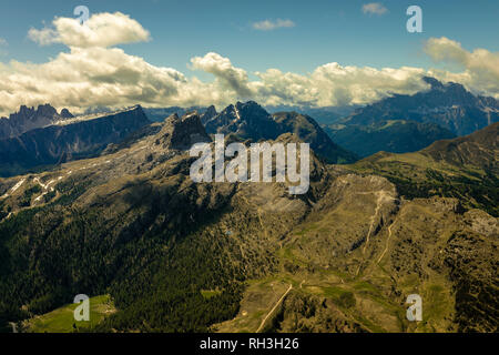 Tolle Aussicht von der Lagazuoi Zuflucht in Dolomiten, Italien Stockfoto