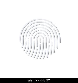 ID Symbol der App. Fingerprint Vector Illustration auf weißem Hintergrund isoliert. Stock Vektor