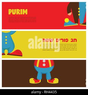 Purim banner Template Design, Jewih urlaub Vector Illustration Stock Vektor