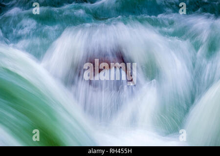 Sunwapta Falls im Jasper National Park, Alberta, Kanada. Alberta, Kanada. Stockfoto