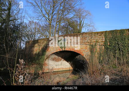 Schmiede-Brücke, Basingstoke Canal, Dogmersfield, in der Nähe von Flotte, Hart Bezirk, Hampshire, England, Großbritannien, Deutschland, UK, Europa Stockfoto