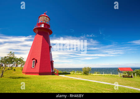 Von Taulane Leuchtturm in Kanada. Quebec, Kanada. Stockfoto