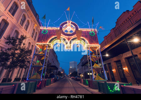 Boone Powell Arch im historischen Viertel. Galveston, Texas, USA. Stockfoto