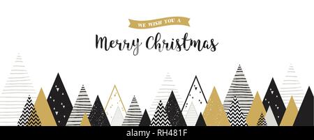 Weihnachten Winter Landschaft Hintergrund. Abstract Vector Illustration. frohe Weihnachten banner Stock Vektor
