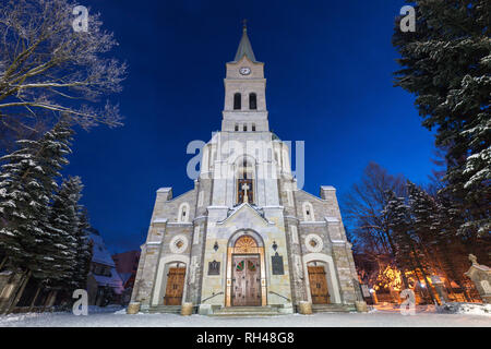 Kirche der Heiligen Familie in Zakopane. Zakopane, Kleinpolen, Polen. Stockfoto