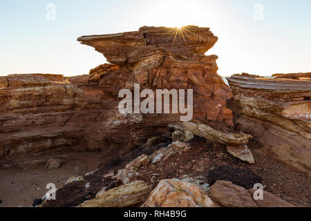 Gantheaume Point bei Sonnenuntergang in Broome, Western Australia, Australien Stockfoto