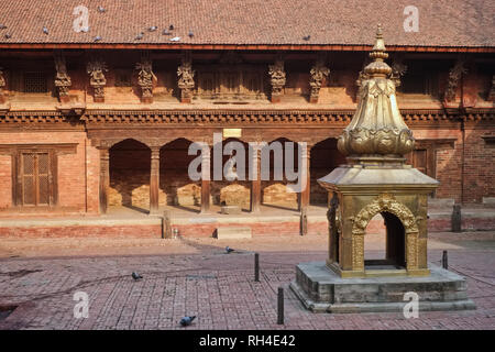 Ansicht des Mul Chowk, Patan Royal Palace, Durbar Square, Patan (Lalitpur), Tal von Kathmandu, Nepal Stockfoto