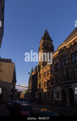 Anzeigen aus Bremen, deutsche Stadt im Land Bremen, Deutschland. Stockfoto