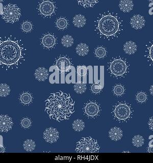 Mandala nahtlose Muster auf einen farbigen Hintergrund. Malvorlagen für Erwachsene. Malbuch. Dekorative Hand gezeichnet doodle Natur Zierpflanzen Mandala vec Stock Vektor