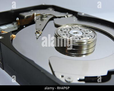 Öffnen Sie die Festplatte HDD für Desktops und Notebooks Stockfoto