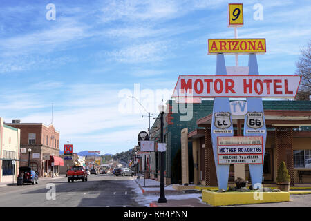 USA, Tennessee, Williams: Stadt und Anzeige für ein Motor Hotel entlang der legendären Route 66 Stockfoto