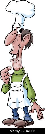Cartoon Küchenchef Vector Illustration Stock Vektor