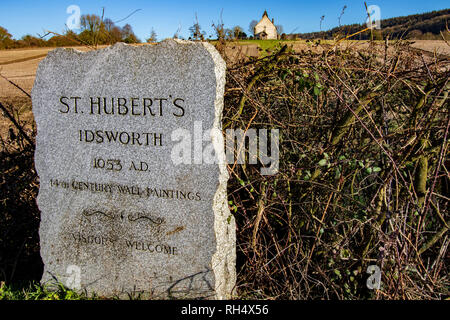 St Hubert Kirche Chalton Stockfoto