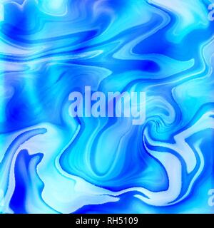 Flüssige Mischung von Farben. Acryl Effekt, flüssig blau hintergrund Stock Vektor