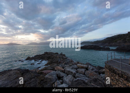 Blick auf das Meer im Winter in Lerici, Italien Stockfoto