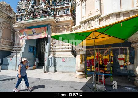 Der Eingang von Sri Mahamariamman Tempel in Kuala Lumpur, Malaysia Stockfoto