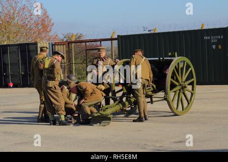 20. Oktober 2018 Artilleryfest, Lerche Hill, Wiltshire Stockfoto