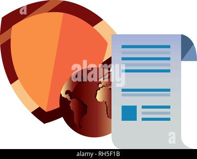 Patent World Security copyright des geistigen Vector Illustration Stock Vektor