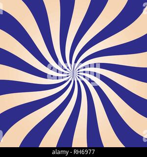Funky abstrakt blau Hintergrund und Abbildung der kurvenreichen Streifen. Stock Vektor