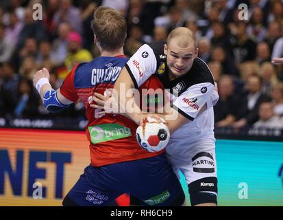 Hamburg, Deutschland. 25 Jan, 2019. firo: 25.01.2019, Handball: Wm WM-Halbfinale Halbfinale Deutschland - Norwegen Paul Drux | Verwendung der weltweiten Kredit: dpa/Alamy leben Nachrichten Stockfoto