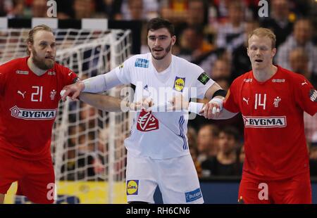 Hamburg, Deutschland. 25 Jan, 2019. firo: 25.01.2019, Handball: Wm WM-Halbfinale Halbfinale Dänemark Dänemark - Frankreich, Frankreich. Jersey Abzieher | Verwendung der weltweiten Kredit: dpa/Alamy leben Nachrichten Stockfoto