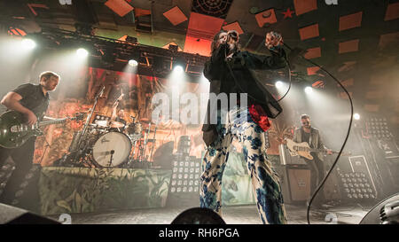 Glasgow, Schottland, Großbritannien. 1 Feb, 2019. Kalifornische Rockband rivalisierenden Söhne, in Konzert im Barrowlands Ballsaal, Kredit: Stuart Westwood/Alamy leben Nachrichten Stockfoto