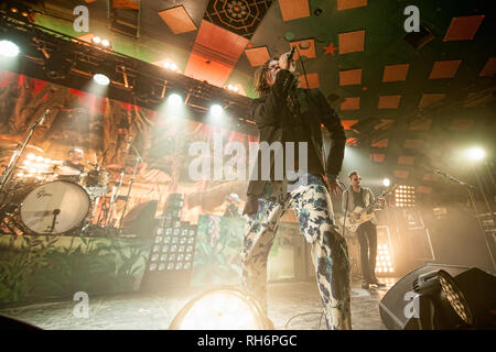 Glasgow, Schottland, Großbritannien. 1 Feb, 2019. Kalifornische Rockband rivalisierenden Söhne, in Konzert im Barrowlands Ballsaal, Kredit: Stuart Westwood/Alamy leben Nachrichten Stockfoto