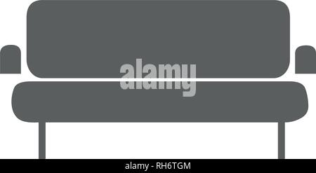 Sofa Vector Illustration auf weißem Hintergrund. Weiche sofa Symbol. Old Style sofa Symbol. Divan sofa Vektor icon. Stock Vektor