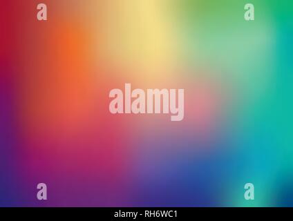 Abstrakte schön verschwommen Verlaufsgitter Hintergrund in leuchtenden Regenbogenfarben. Bunte smooth banner Vorlage. Vector Illustration. Banner, Wallpaper. Stock Vektor