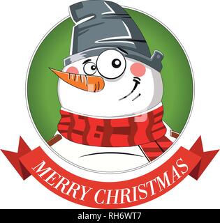 Schneemann Weihnachten Charakter isoliert Symbol Vektor illustration Design Stock Vektor