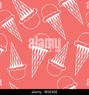 Eis nahtlose Muster Symbol vektor Hintergrund. Cute cartoon grunge Eis Hintergrund für Ihr Design. Stock Vektor