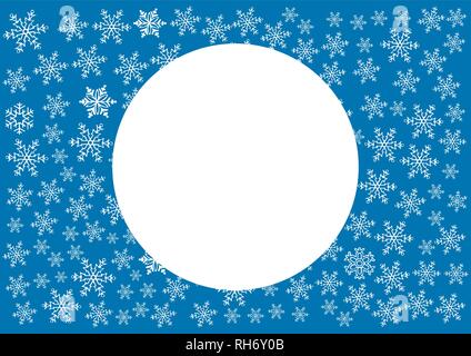 Abstrakte Weihnachtskarte mit Schneeflocken. Schneeflocke vektor Symbol Hintergrund in weißer Farbe. Stock Vektor