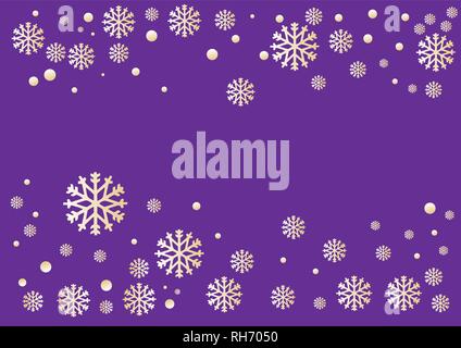 Schneeflocke vector wave Symbol Hintergrund proton lila Farbe. Flake Crystal Elements. Winter schnee Geschenkkarte oder Luxus feier Schnee sand paillette Stock Vektor