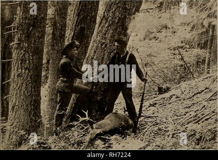 . Züchter und Sportler. Pferde. Samstag, 26 Dezember, 1908.] Der Züchter und SPORTSMAN 17 ÜBERPRÜFUNG EINES AKTIVEN JAHR mit Gewehr und Pistole. Bei der Eröffnung der Spiel Saison, Aktivitäten der Trap shooters haben von den Flying clay Target zu den spannenden Vergnügen, Vogel, Ente und Spiel gedreht worden. Trap schießen ist in der Tat häufig zahm im Vergleich genannt, aber sobald das Spiel Saison fordert einen Stopp der Suche nach Pelz und Federn, dann die aufgestaute Begeisterung der durchschnittlichen Sport - Mann ist verpflichtet, Entlastung in der Zerschlagung der fliegenden Untertassen aus Ton zu suchen. Die Falle shooting Saison von 1908 war eine Stockfoto