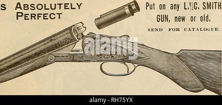 . Züchter und Sportler. Pferde. November 12, 19040 @; ite $ veeZ&gt; ev atxb^ pwisman 15 Der Jäger One-Trigger ist absolut perfekt auf jedem L." iC, SMITH, Gewehr, neu oder alt, setzen. HUNTER ARMS CO., Fulton, NEW YORK SMITH Gewehren schießen.. Bitte beachten Sie, dass diese Bilder sind von der gescannten Seite Bilder, die digital für die Lesbarkeit verbessert haben mögen - Färbung und Aussehen dieser Abbildungen können nicht perfekt dem Original ähneln. extrahiert. San Francisco, Calif.: [s. n. ] Stockfoto