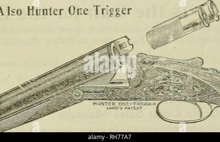 . Züchter und Sportler. Pferde. Samstag, Oktober 1906] Der Züchter und SPUFTSJiArT 15... Meisterschaften... KENTUCKY OWENSBORO, 24. Mai 1906 gewann DURCH HERRN WOOLFOLK HENDERSON, 98 X 100-mit-ILLINOIS BLOOMINGTON, 24. Mai 1906 gewann durch Herrn J.R. GRAHAM, 94 x 100 von 19-yards Peters Werkseitig geladen Schalen der Trost HANDICAPâGRAND AMERICAN, 1905 gewann durch Herrn James T. Atkinson, 99 x 100 von 18 Yard Markierung. In diesem Fall 2 Punkte von 98, 5 auf 97, und 4 der 96. Alle mit der Peters Werkseitig geladen Schalen der gewählten Munition von Amateur- und Experte. Der Peters Cartridge Company - NEW YORK: 98 CHA Stockfoto