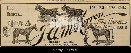 . Züchter und Sportler. Pferde. Der Züchter und Sportler [ Samstag, 1. August 1908. WINCHESTER Shotgun Shells gewann den Grand AMERICAN HANDICAP DER GEWINNER EIN BEWUNDERER Dieser gTeat Veranstaltung, die wichtigsten Handikap auf dem Schießen Kalender, von Herrn Fred Harlow, ein Newark (Ohio) Bewunderer, aus einem Feld von 331 der besten Amateuren und Profis im Land gewonnen wurde. Die Pistole und Shell Record - Über 4 bis 5 Prozent der 331 Kandidaten Schuß "Winchester Muscheln, und über 40 Prozent "Winchester wiederholen Schrotflinten, damit das blaue Band der Popularität. Die professionelle Meisterschaft für 1. Stockfoto