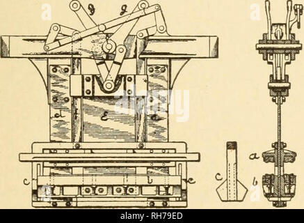 Mechanische Bewegungen, Befugnisse und Geräten; eine Abhandlung Beschreibung mechanische Bewegungen und Geräte in konstruktiven und operativen Maschinen benutzt wird, und die mechanischen Künste, praktisch eine mechanische Wörterbuch, beginnend mit einem rudimentären Beschreibung der frühen bekannten mechanischen Kräfte und in denen die verschiedenen Bewegungen, Apparate und Erfindungen, die in der mechanischen Künste verwendet bis in die heutige Zeit, darunter ein Kapitel auf der geraden Bewegungen, die von Gardner D. Hiscox Stockfoto