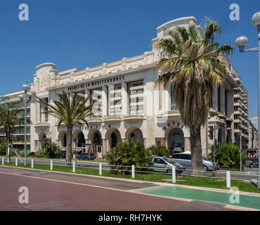 NIZZA, FRANKREICH - 29. MAI 2018: Außenansicht des Hyatt Regency Palais de la Méditerranée Hotels Stockfoto