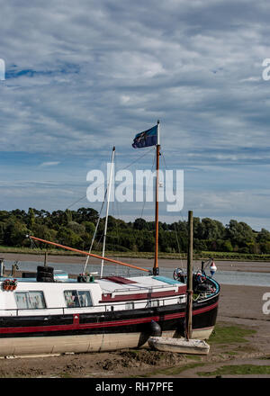 Boote auf dem Estuarty Stockfoto