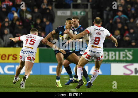 31. Januar 2019, total Gottlosen Stadium, St Helens, England; Betfred Super League, Runde 1, St Helens vs Wigan Warriors, Willie Isa von Wigan Warriors Stockfoto