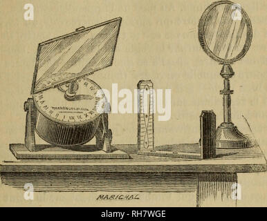 . IllustreÌe Brebissonia, Revue mensuelle de Botanique cryptogamique et d'anatomie veÌgeÌtale. Kryptogamen. - 39 - Vera un effet Moyen: Il n'aura plusle Mouvement inverse et n'aura pas encore Le Mouvement direkt; autrement dit, il restera Immo-Galle dans sa Richtung, "ce qui Ã©Tait le aber recherchÃ©. Tel est le Principe fort einfach, comme on voit, et trÃ¨s-Ã©lÃ©Gant, sur lequel est fondÃ© l'Hôtel © liostat de MM. Hartnack et Prazmowski. Voyons maintenant Kommentar ces habiles constructeurs l'ont appliquÃ©.. L'instrument se Compose d'un solide Mouvement d'Horlogerie faisant tourner, avec une Vitesse Stockfoto