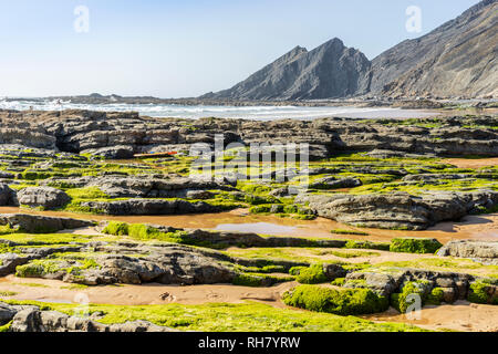 Schönen Praia da Amoreira neben Aljezur, an der Westküste der Algarve, Portugal Stockfoto