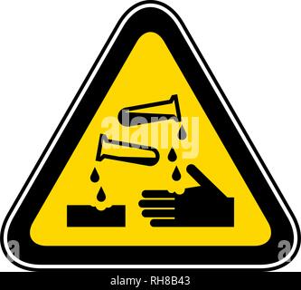 Vorsicht ätzend schild