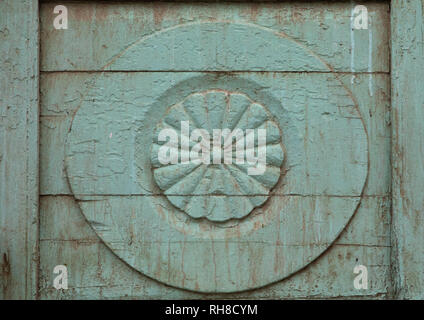 Detail eines hölzernen mashrabiya eines alten Hauses in al-Balad Viertel, Mekka Provinz, Jeddah, Saudi-Arabien Stockfoto