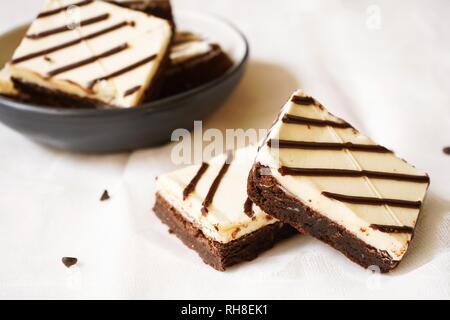 Cheesecake brownies, selektiven Fokus Stockfoto